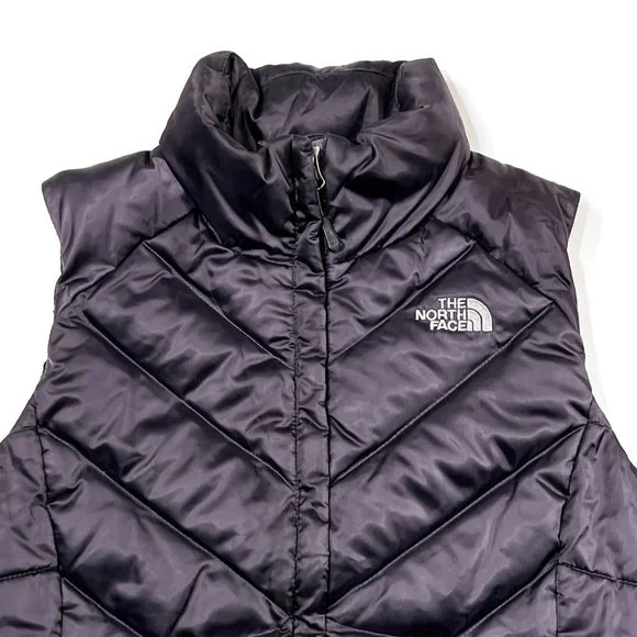 The North Face Aconcagua 550 Down Vest Womens Small Purple Quilted Zip Puffer - Picture 9 of 12
